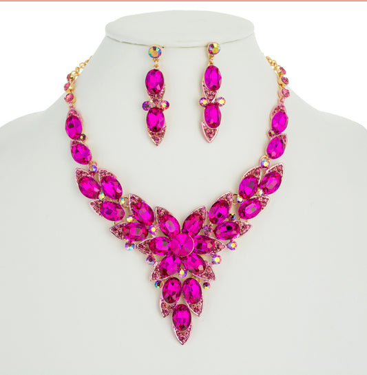 Rhinestone Necklace Set
