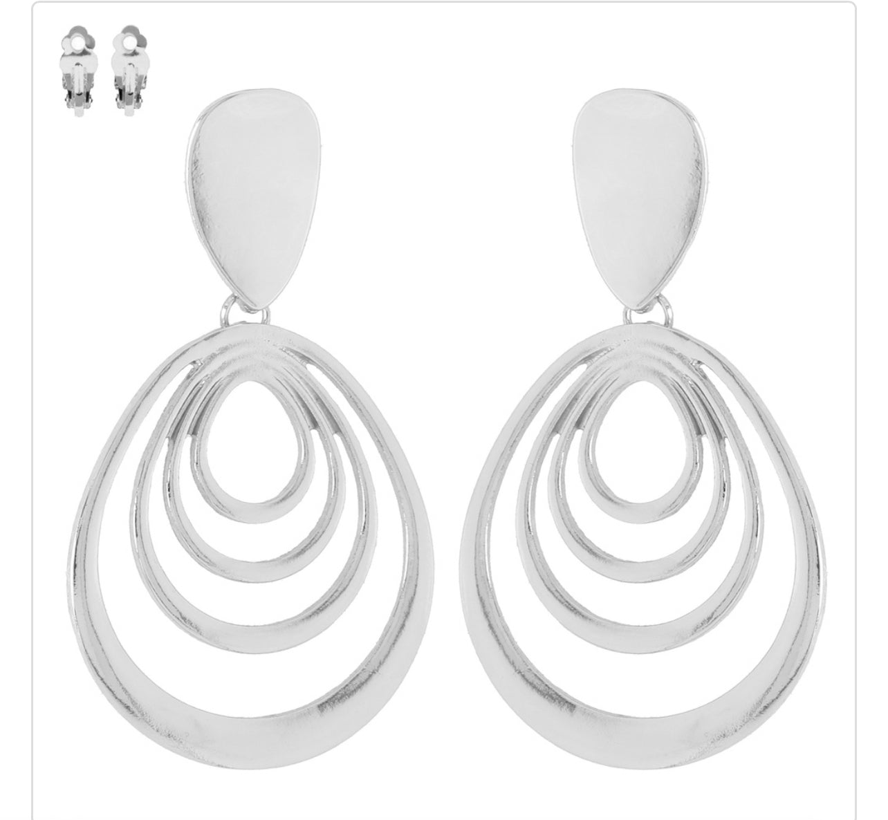 Silver Clip Earrings