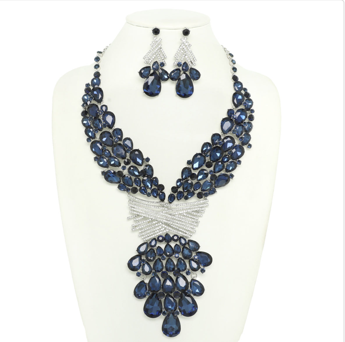 Rhinestone Necklace Set
