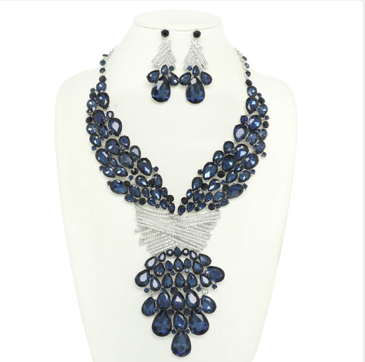 Rhinestone Necklace Set