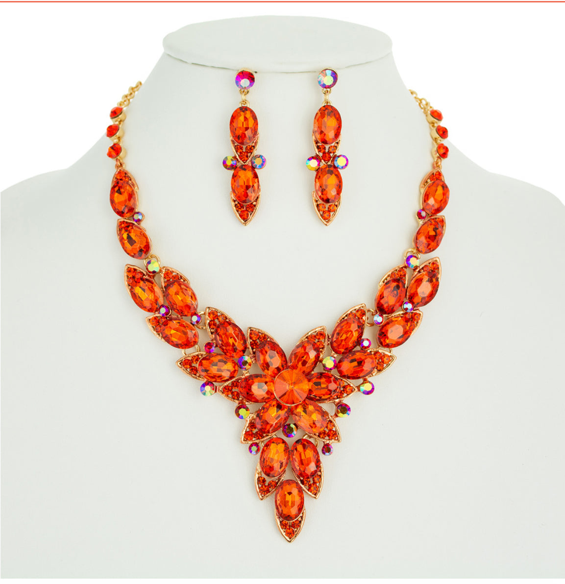 Rhinestone Necklace Set