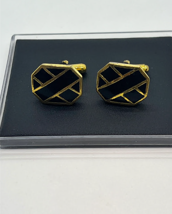 Black/Gold Cuff Links
