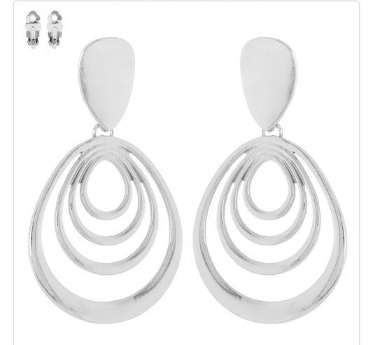 Silver Clip Earrings